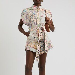 Zimmermann Floral Belted Romper